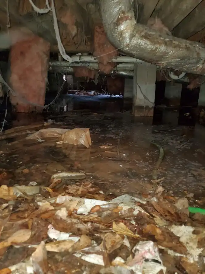 Crawl space flood assessment for Commercial Water Damage Restoration in Battlement Mesa
